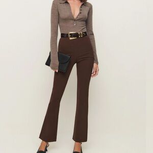 Reformation Brown Boot Cut Pants